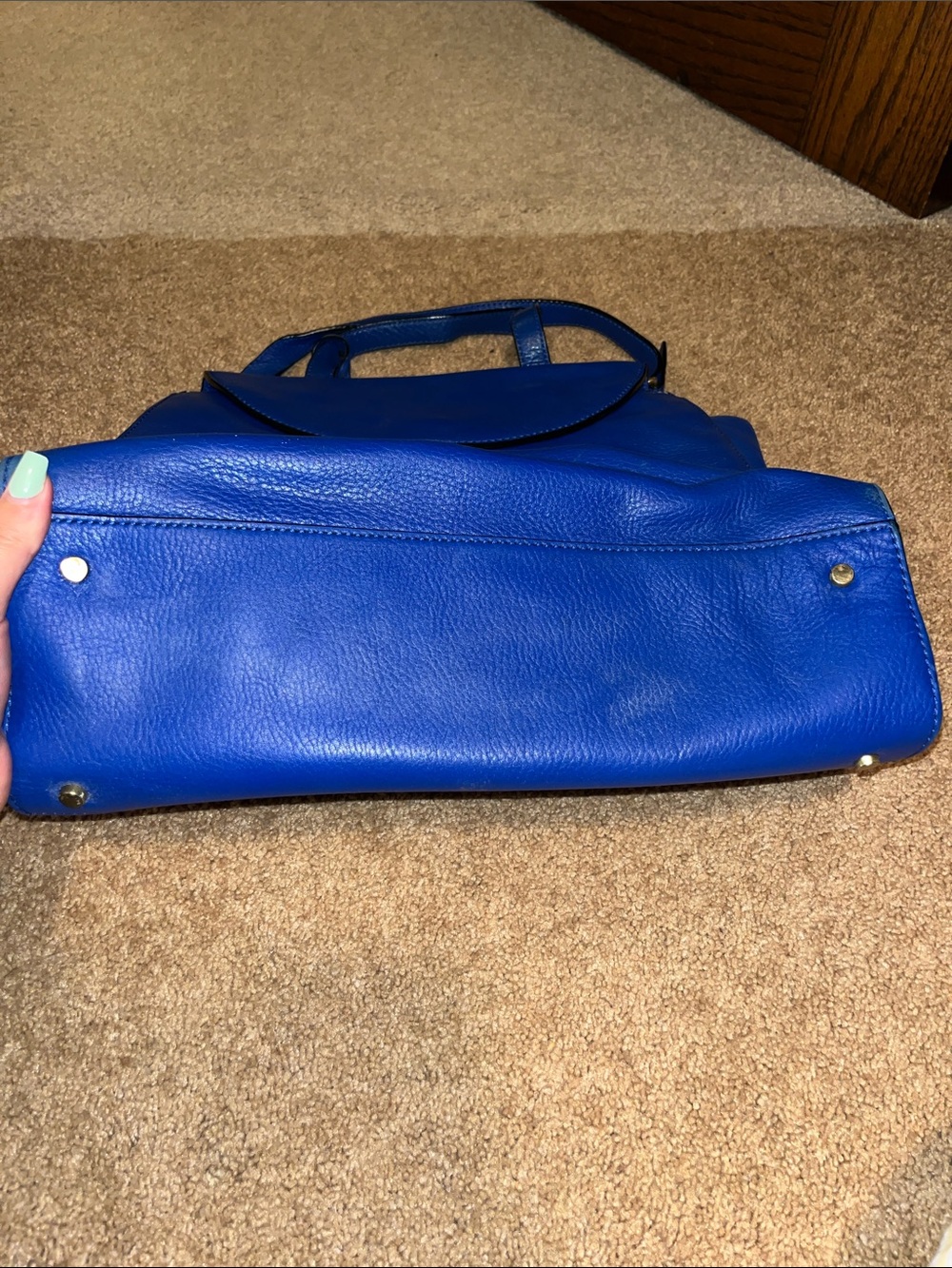 kate spade Cobalt Blue Leather Satchel - Picture 7 of 13